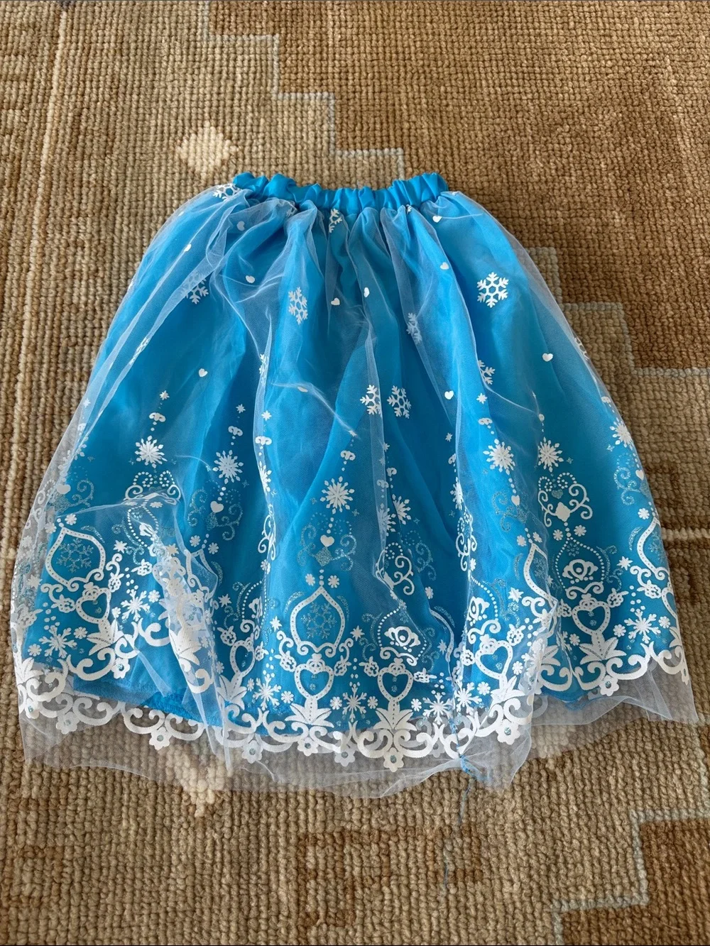 Blue Snow Princess Kids Costume Two-Piece Dress